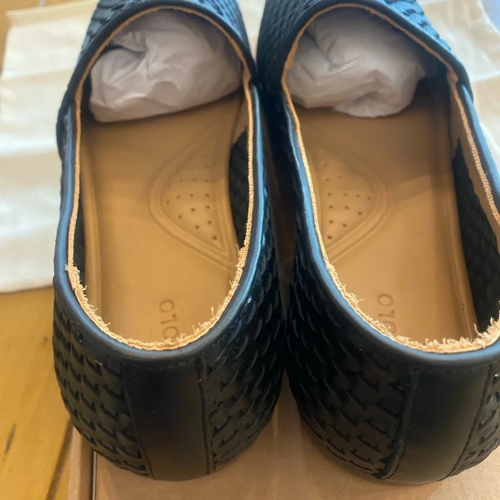 Men’s Black Leather Alejandro Nisolo Slip On Woven Loafers New Size 11 in box